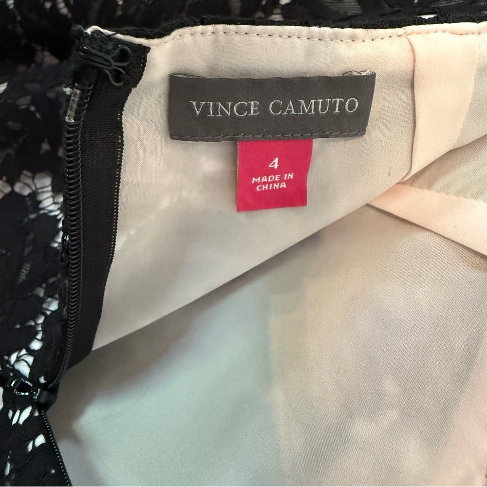 Vince Camuto Black and Cream Lace Pencil Skirt size 4 - Picture 6 of 6